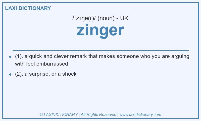 Definition zinger in British English