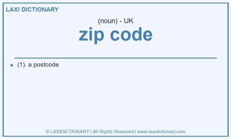 Definition zip code in British English