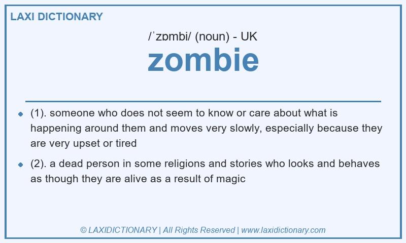 Definition zombie in British English