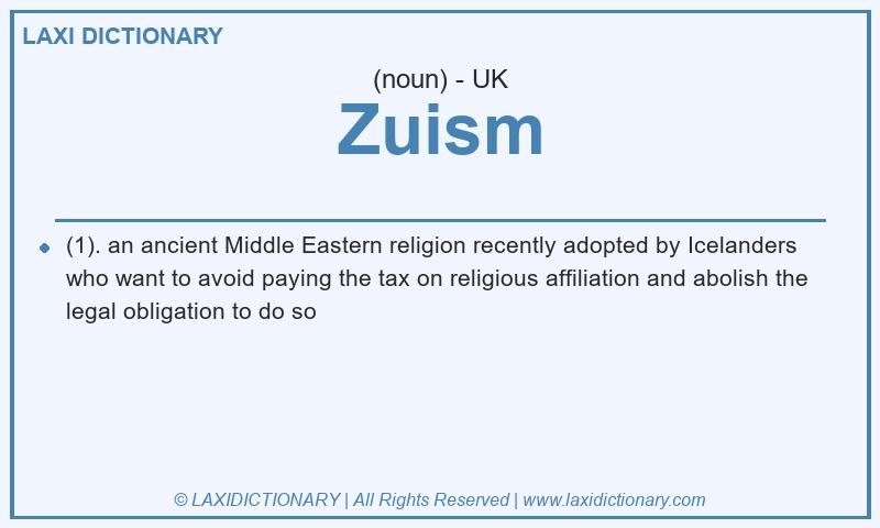 Definition Zuism in British English